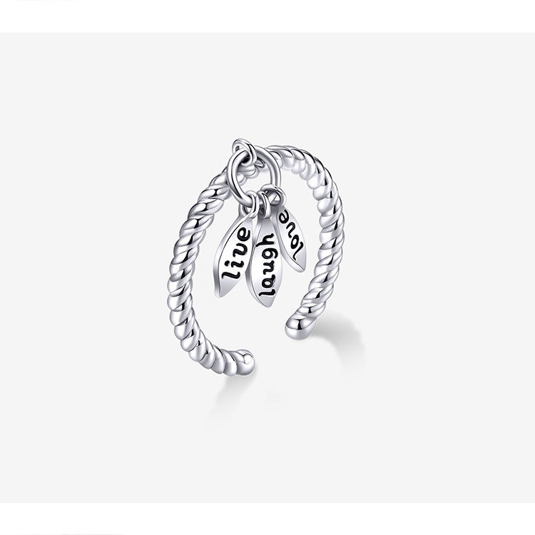 Adjustable Letter English  Ring Women