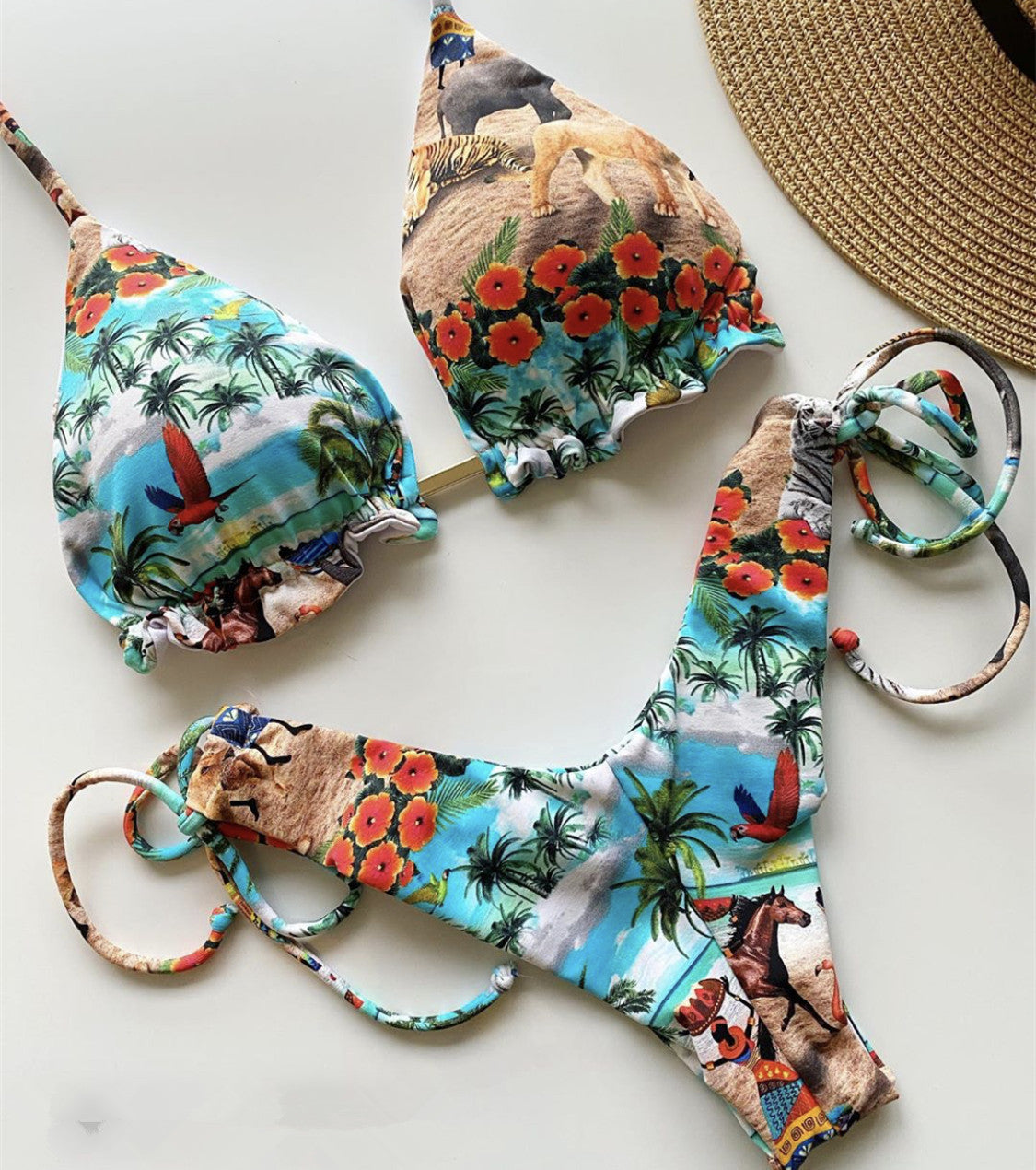 Swimwear Floral Retro Bikini New Sexy Swimwear - Lena