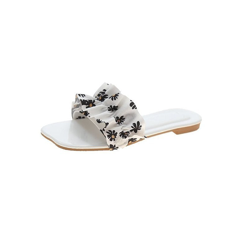 Sandals And Slippers Women's New Floral Flat Bottom Fashion Soft Bottom Women's Shoes