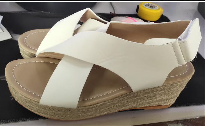 Rubber Viscose Shoes Side And Back Women's Sandals