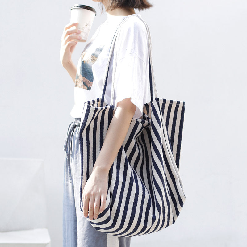 Casual, shopping, beach tote bag (Fine Blue) - Lena