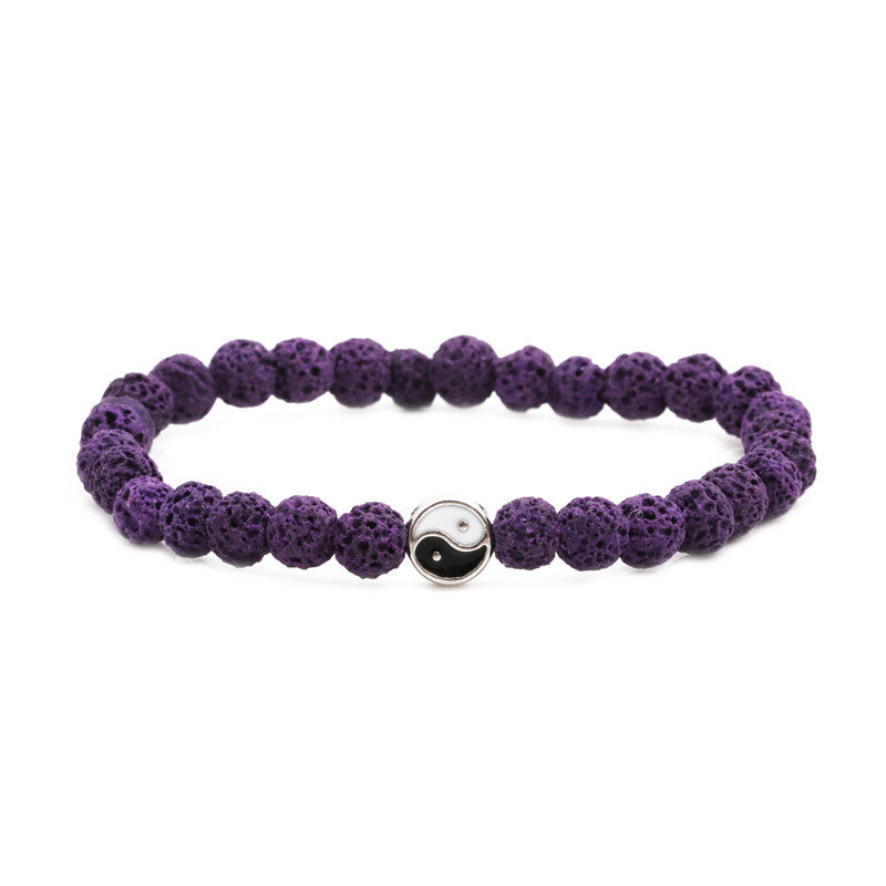 Bagua Bracelet Volcanic Stone Tiger's Eye Beads