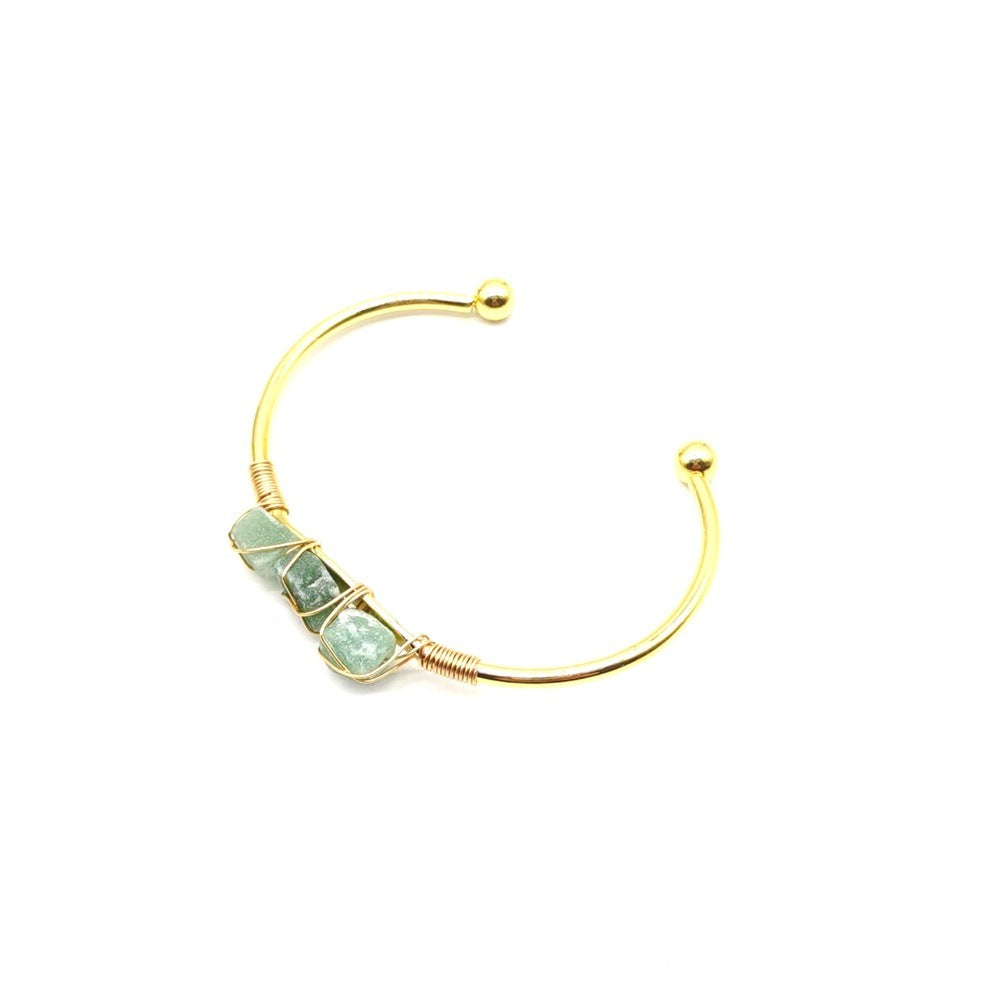 Natural Raw Gemstone Crystal Winding Handmade Braided Bracelets
