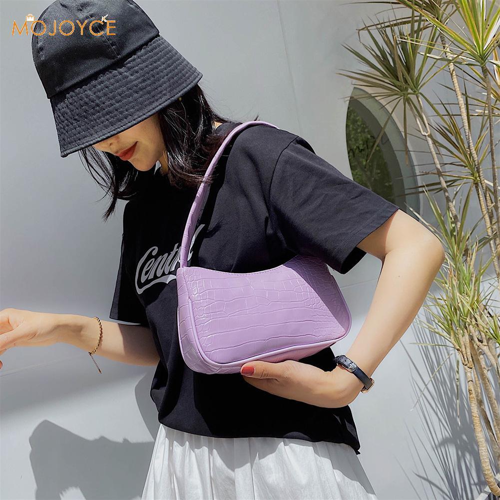 Candy color versatile half round armpit carrying shoulder bag