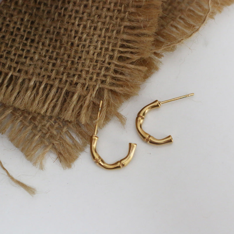 Bamboo Stud Earrings Earrings