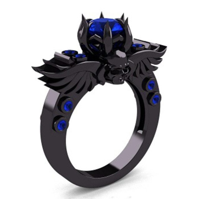 New Style Skull Ring Ruby Ring Style Accessories