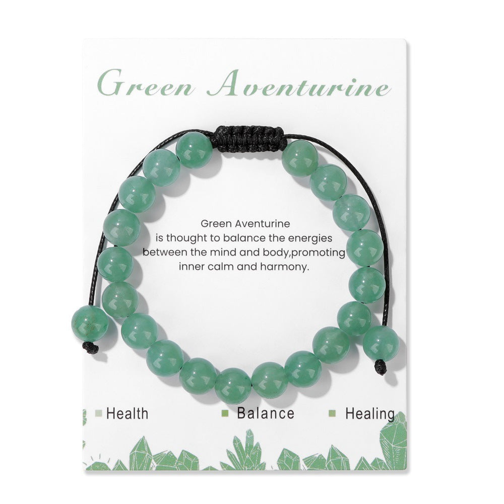 Men's Natural Stone Woven Bracelet