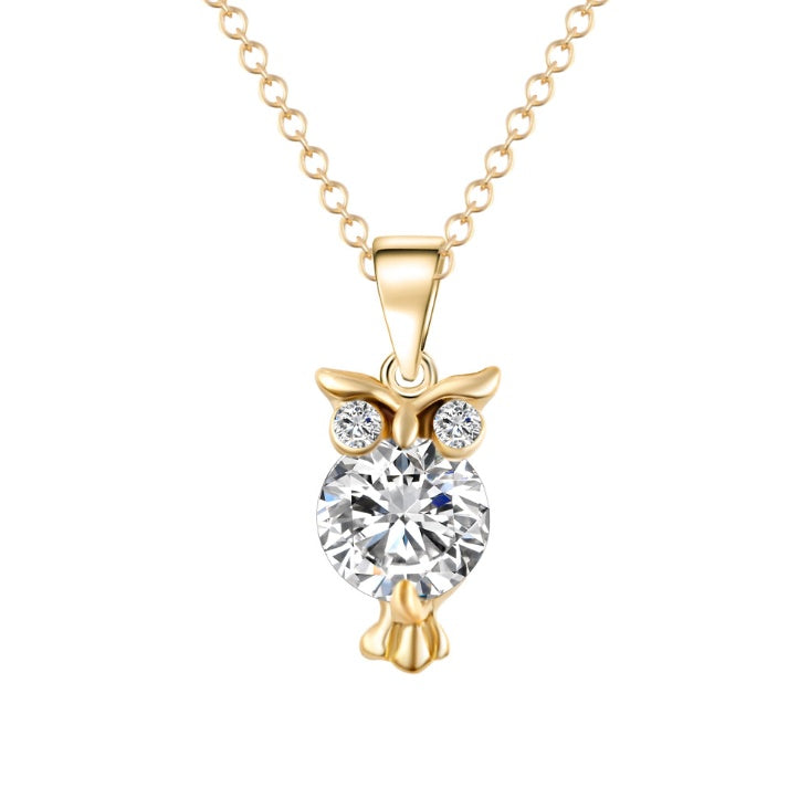 Owl zircon necklace