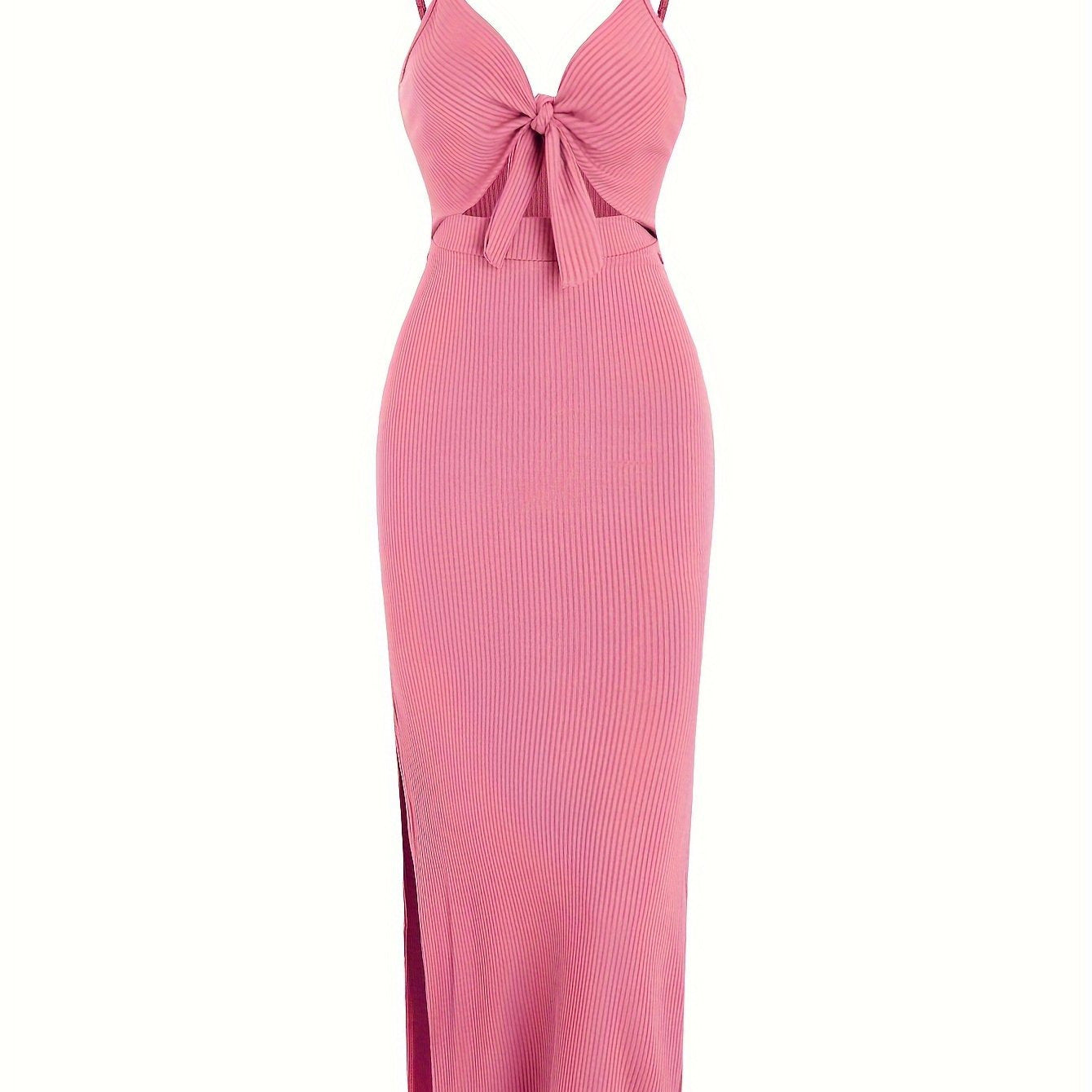 Women's Fashion Suspenders Slit Slim-fitting Dress