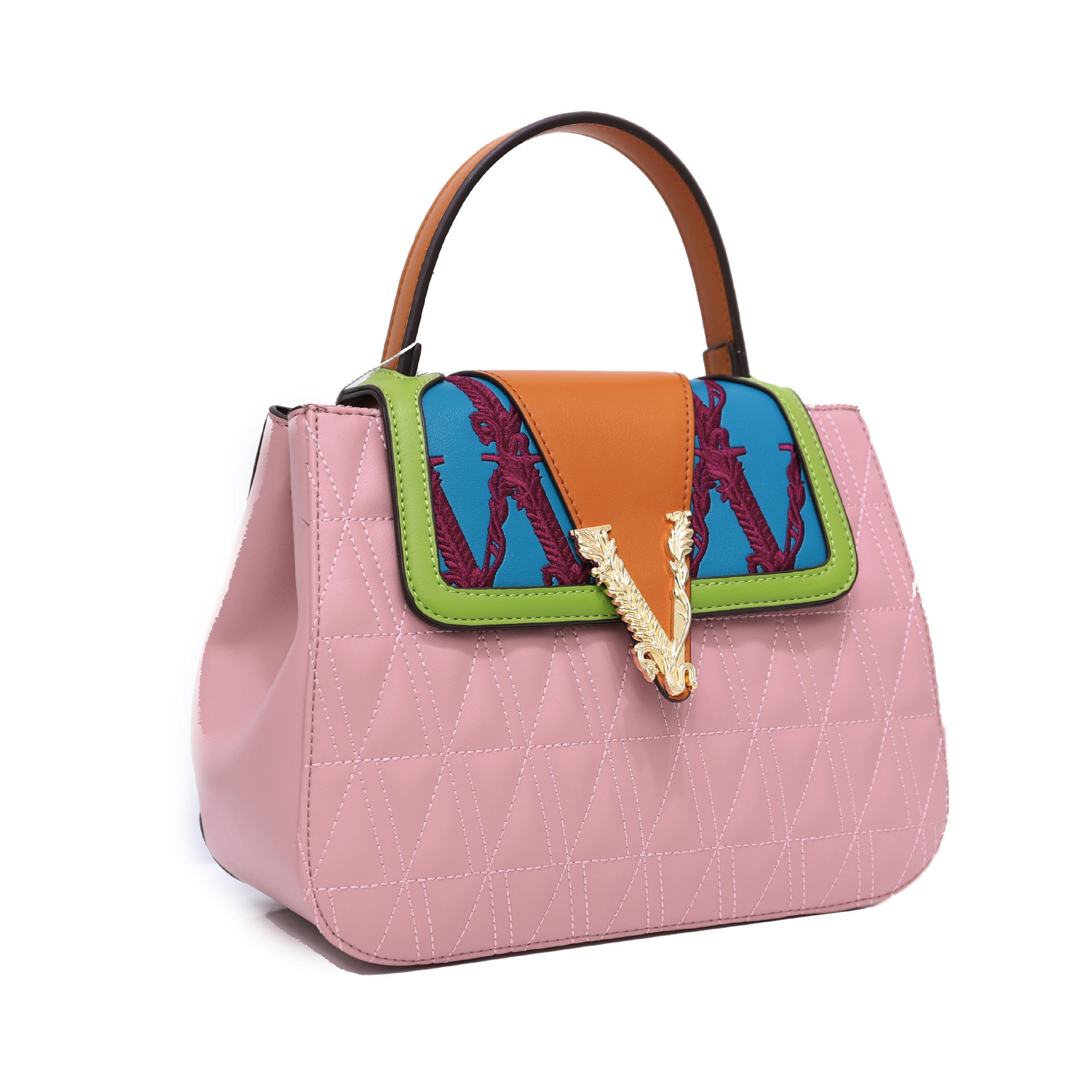 Contrasting color handbag