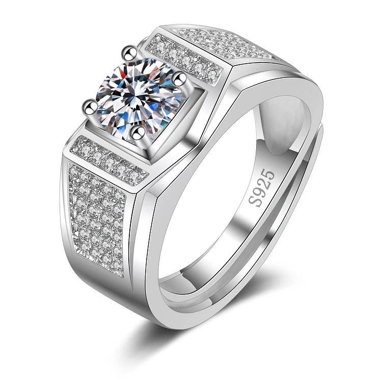 Moissanite Classic Six-claw 1 Karat Open Rings