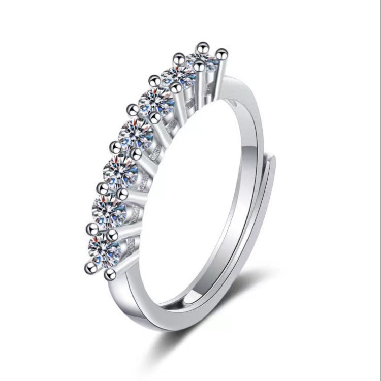 Moissanite Classic Six-claw 1 Karat Open Rings