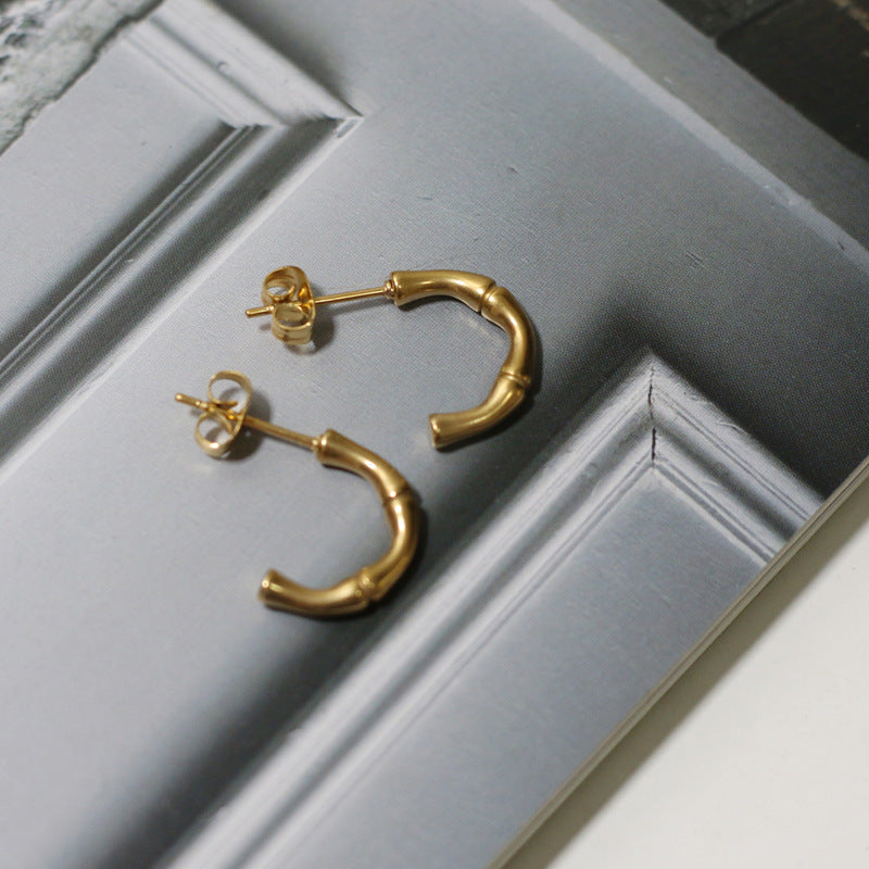 Bamboo Stud Earrings Earrings
