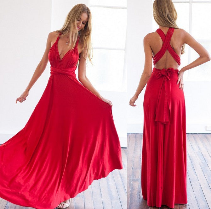 Multi-rope Crossover Backless Sexy Bandage Dress