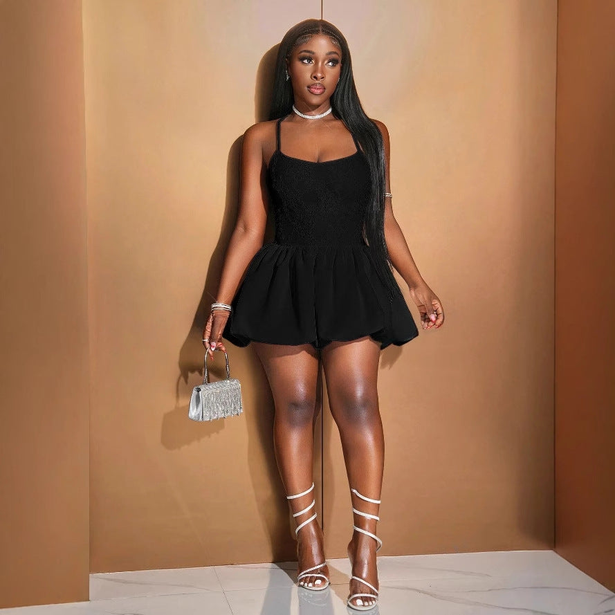 Bandeau One-shoulder Sexy Suspenders Fashion Female Dress