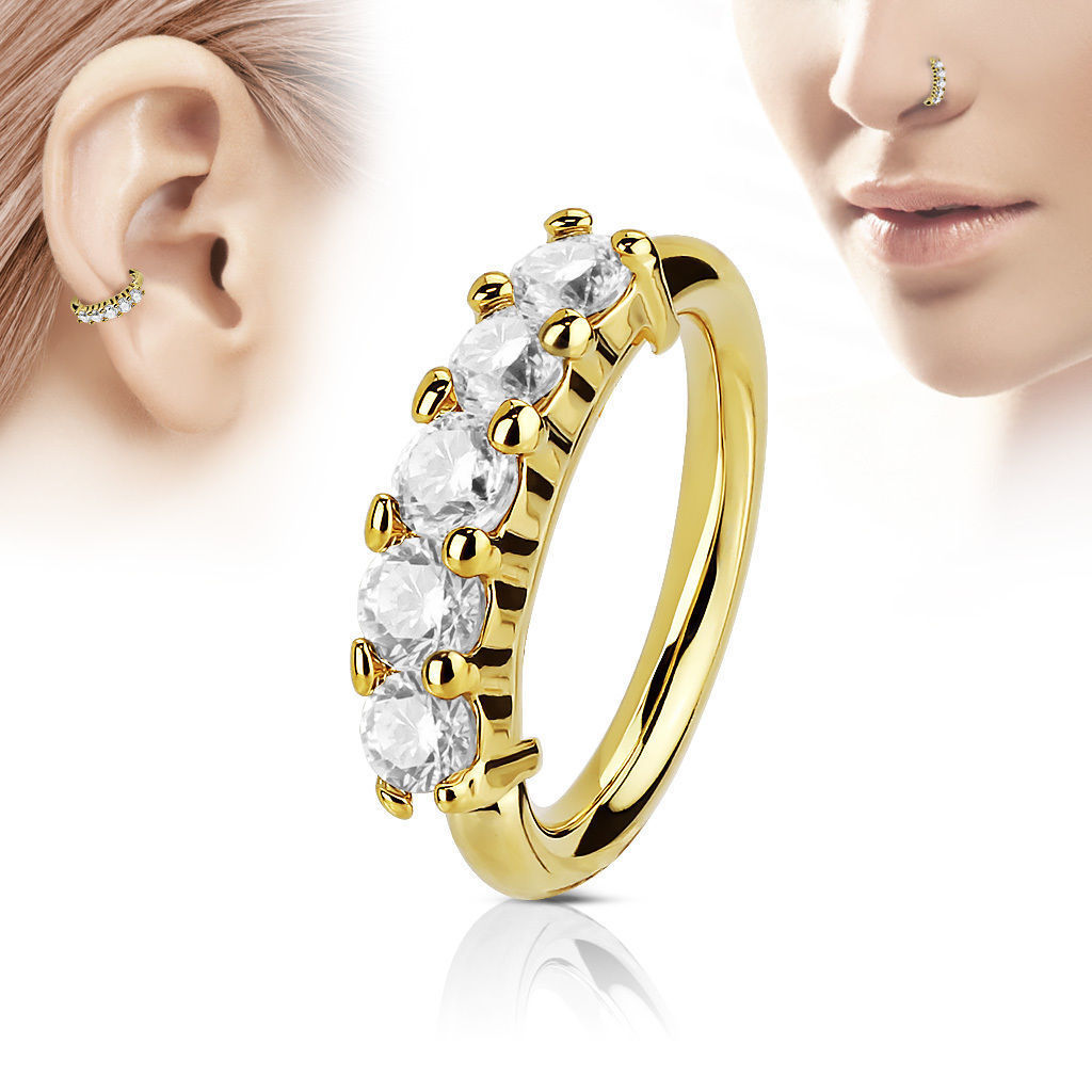 Fashionable And Exquisite Zircon O-shaped Nose Ring