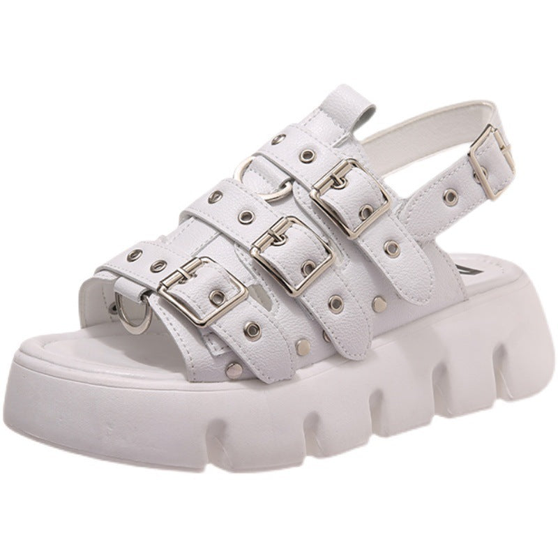 New All-match Sponge Cake Beach Shoes Casual Sports Old Daddy Roman Shoes