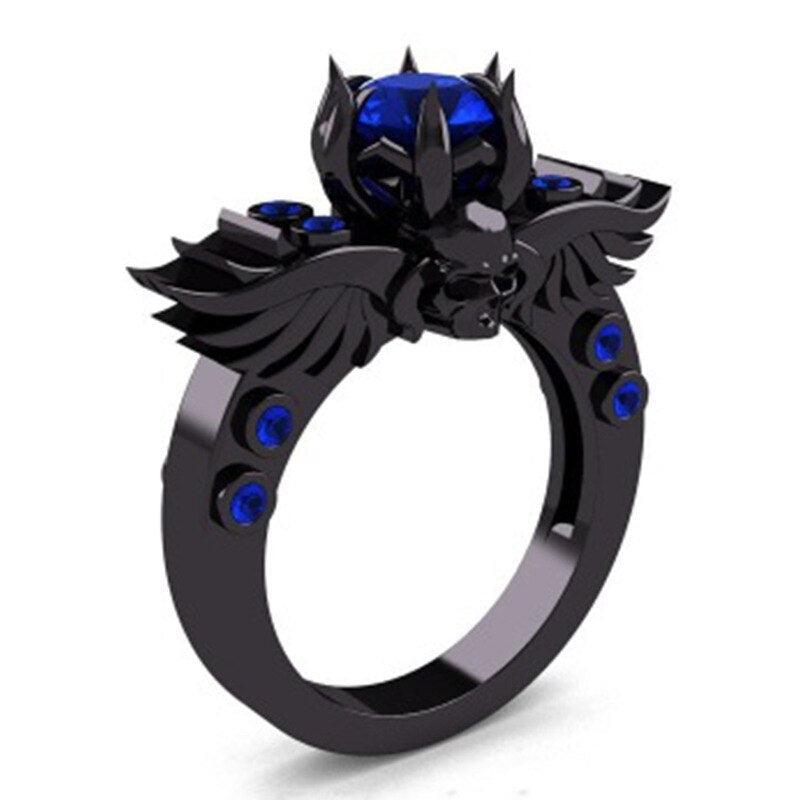 New Style Skull Ring Ruby Ring Style Accessories