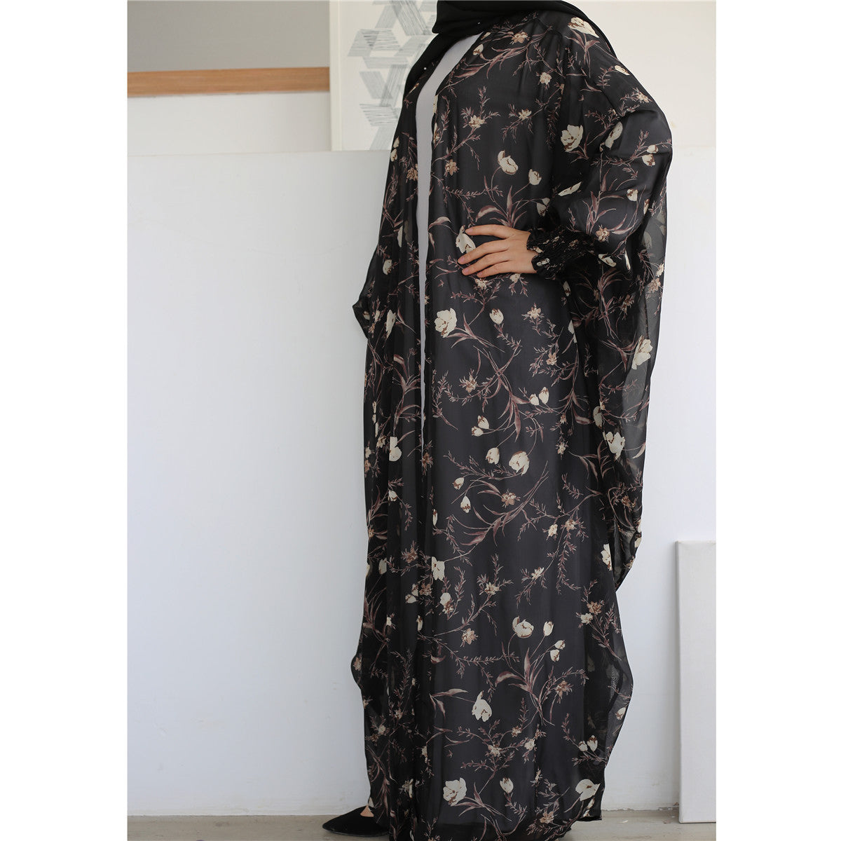 Women's Chiffon Print Robe Dress
