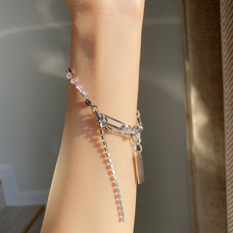Rhinestone Chain Necklace Design Clavicle Chain