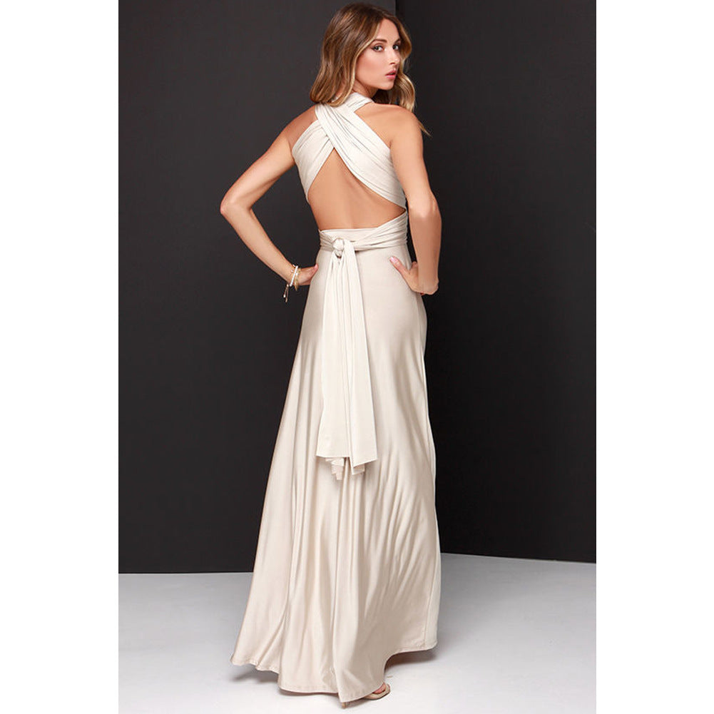 Multi-rope Crossover Backless Sexy Bandage Dress