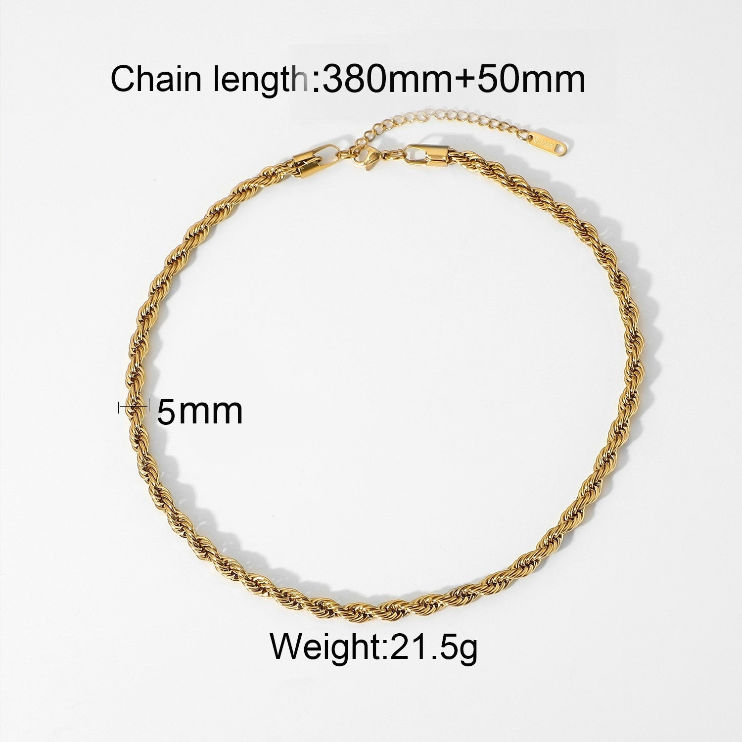 Chunky Necklace Double Snake Chain Necklace