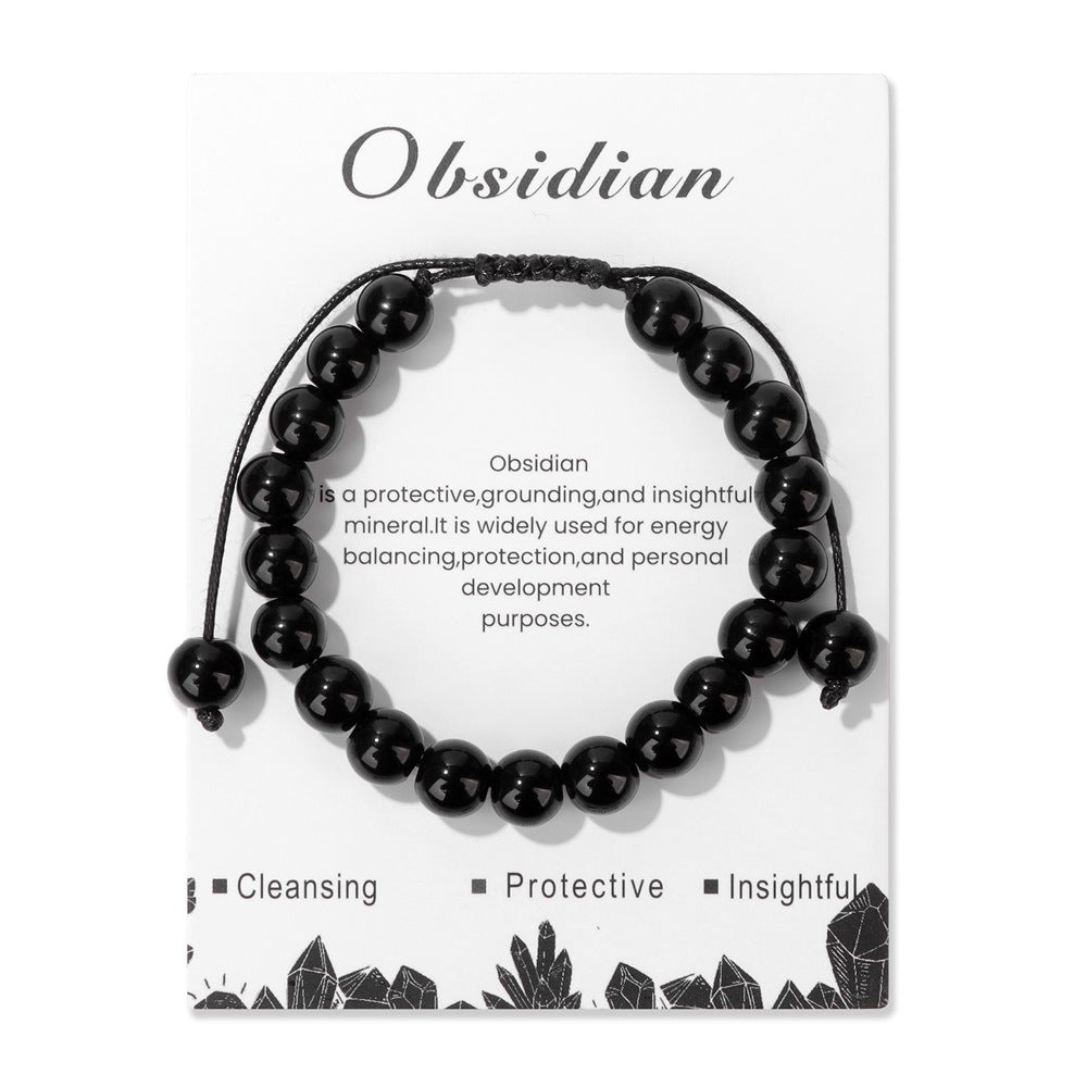 Men's Natural Stone Woven Bracelet