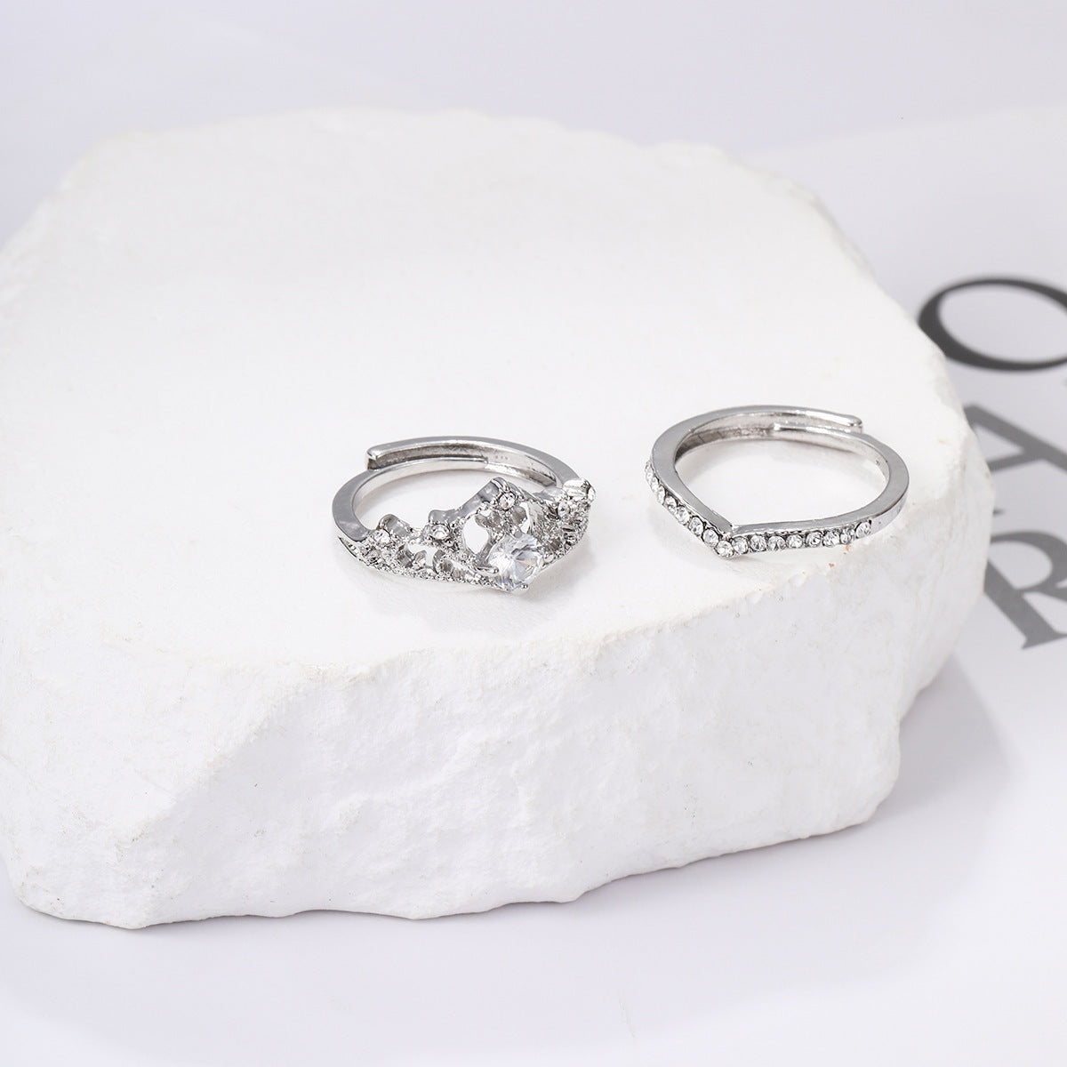 2-piece Ins Style Simple Index Finger Ring