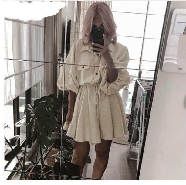 Cotton and linen dress