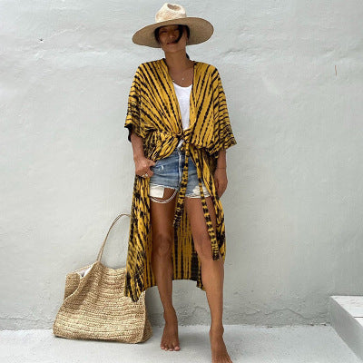 Casual, Beach Cover Up (yellow Black) - Lena™ - Lena