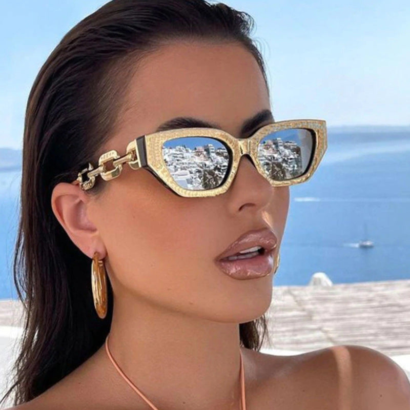 New European And American Retro Modern Thick Frame Sunglasses - Lena