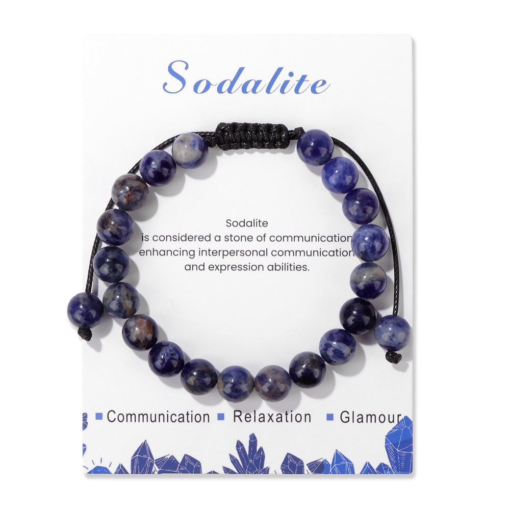 Men's Natural Stone Woven Bracelet
