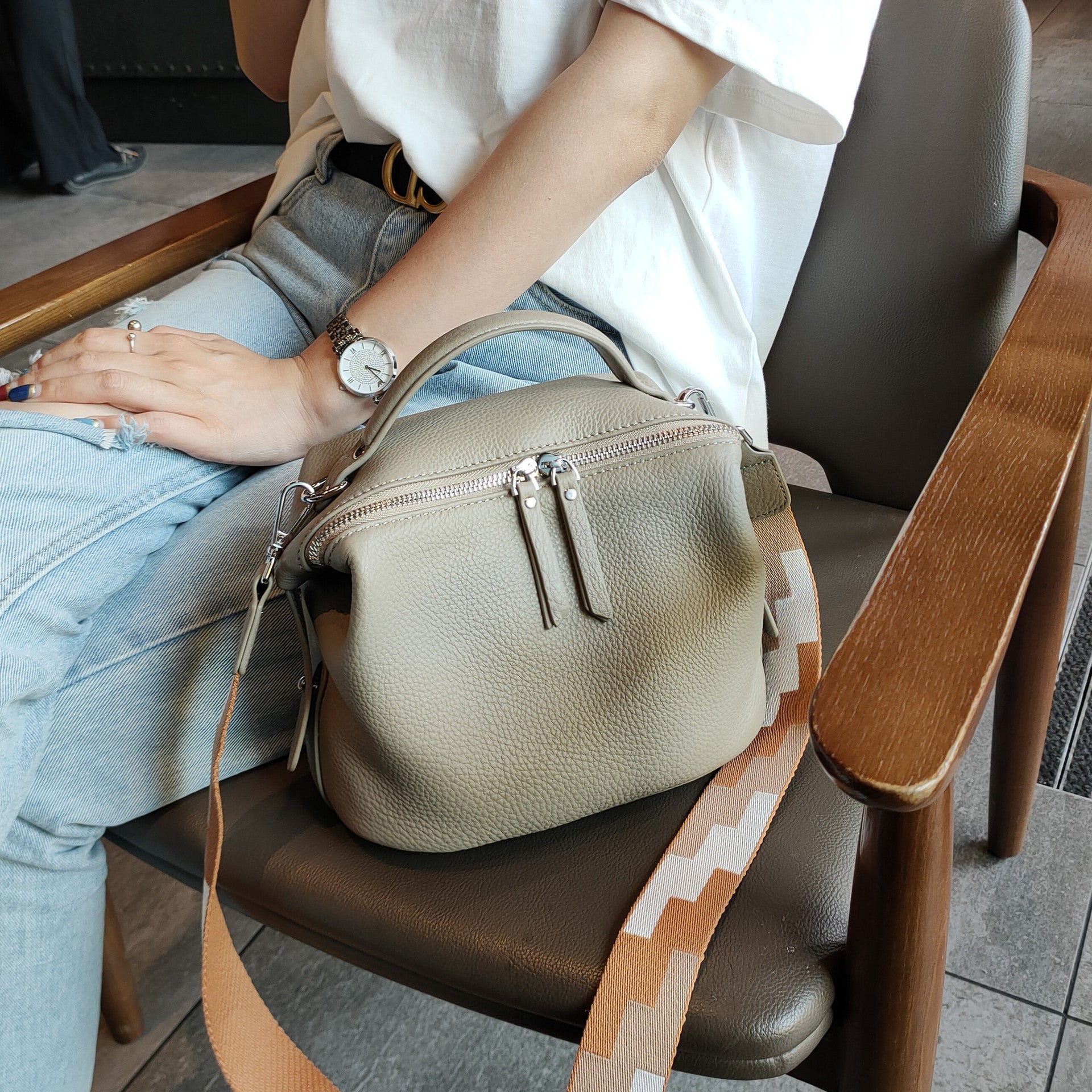 New Soft First Layer Leather One-shoulder Crossbody Bag