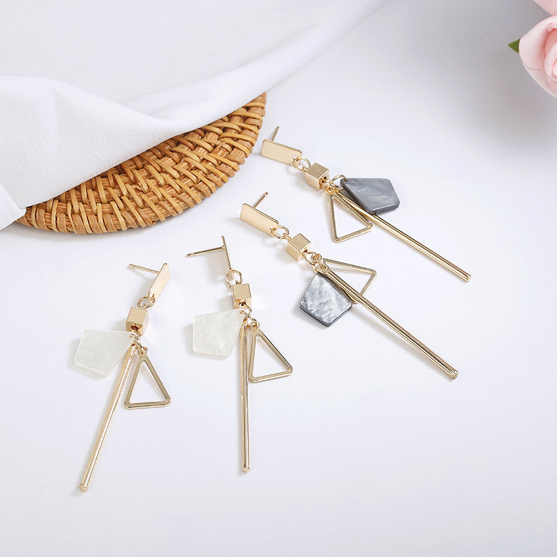 Simple personality geometric earrings long earrings earrings