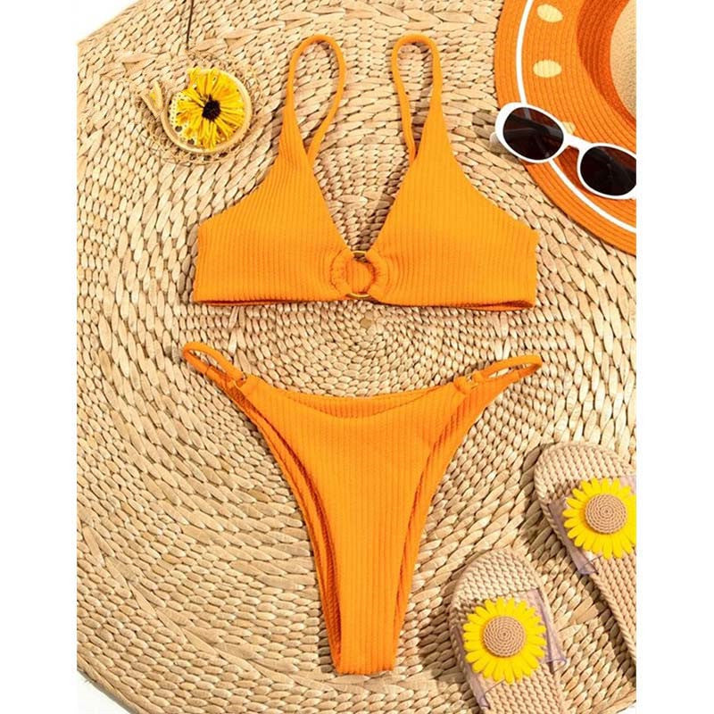 European And American Style Lns Solid Color Swimsuit - Lena