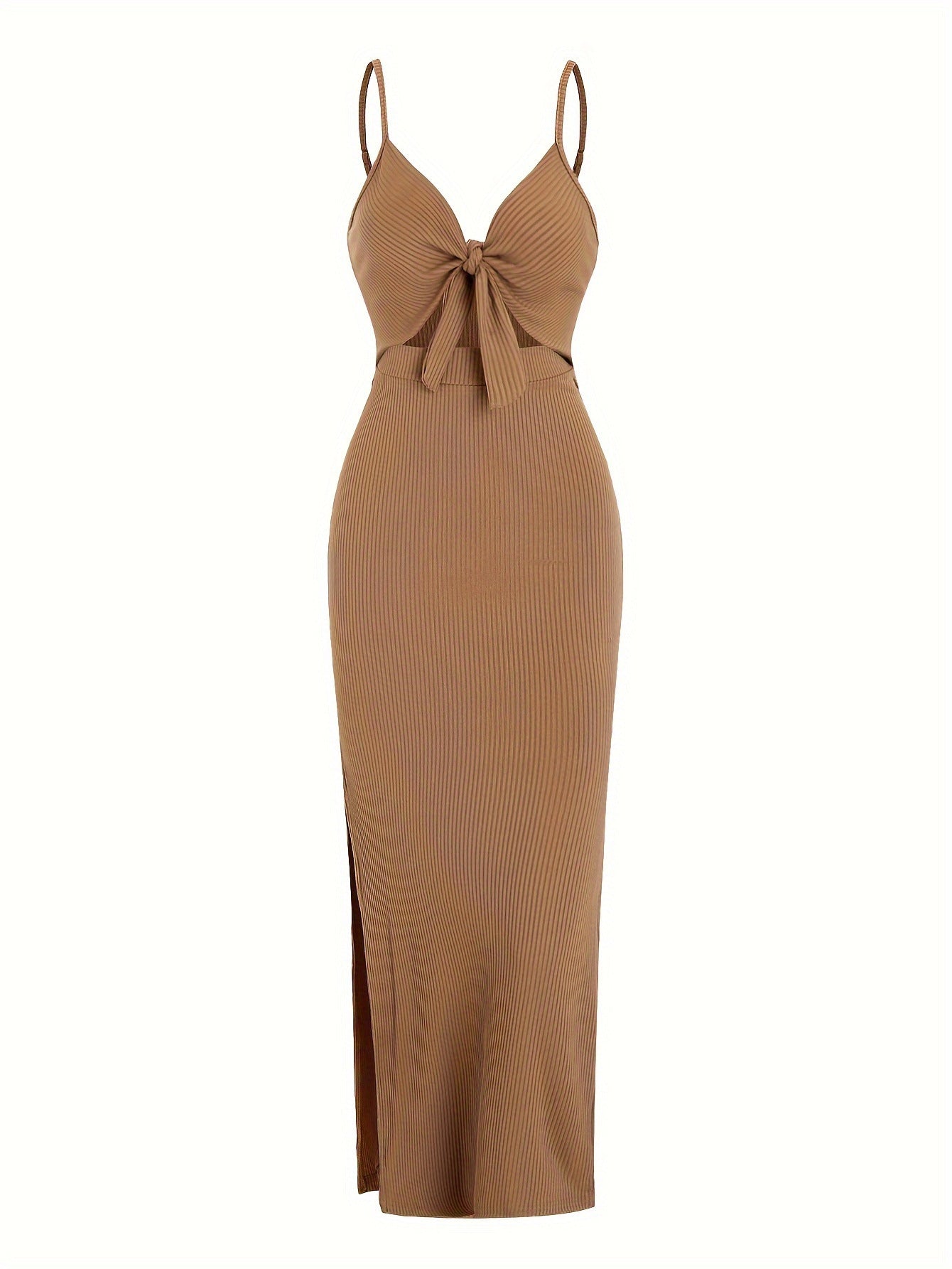 Women's Fashion Suspenders Slit Slim-fitting Dress