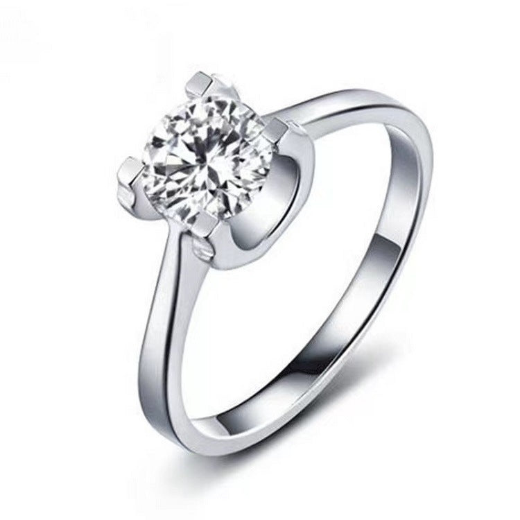 Moissanite Classic Six-claw 1 Karat Open Rings