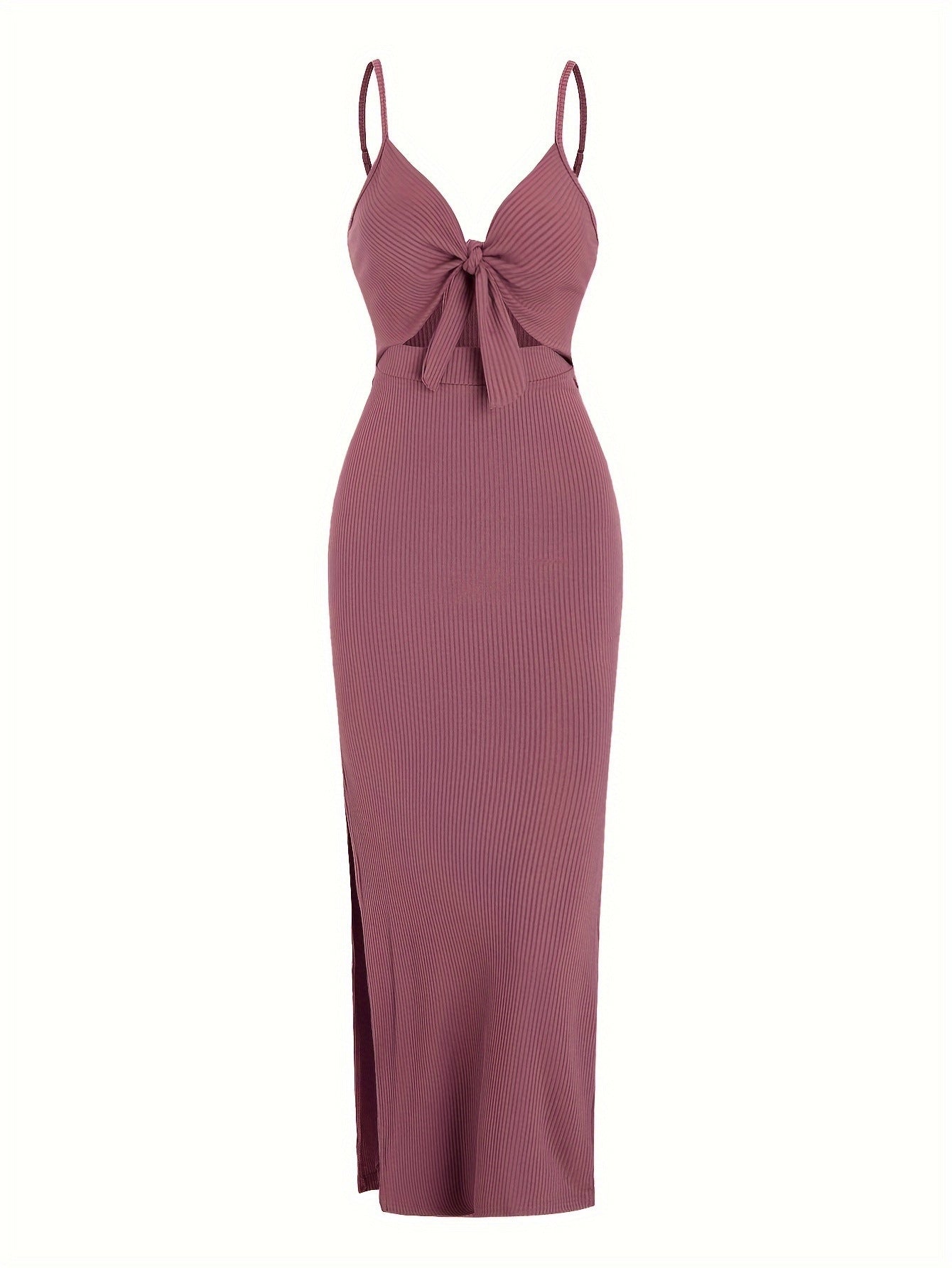 Women's Fashion Suspenders Slit Slim-fitting Dress