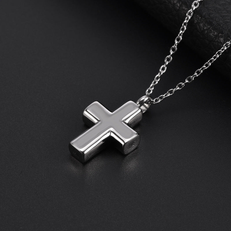 Vintage Cross Pendant Men's And Women's Stainless Steel Hip Hop Trend Necklace