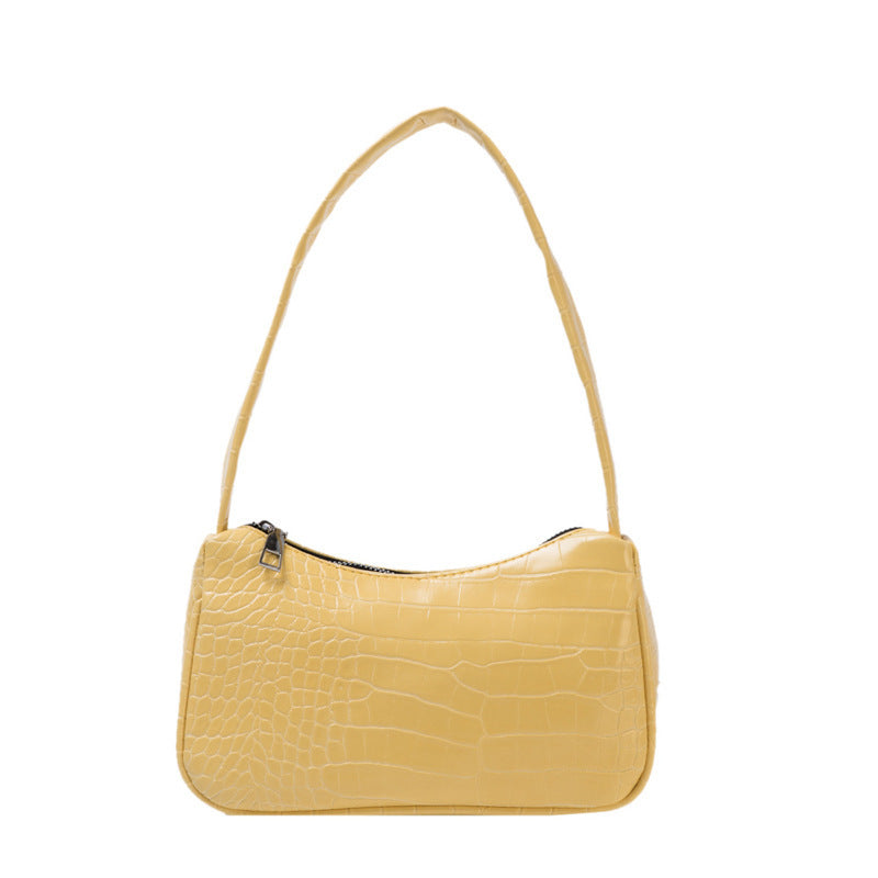 Candy color versatile half round armpit carrying shoulder bag