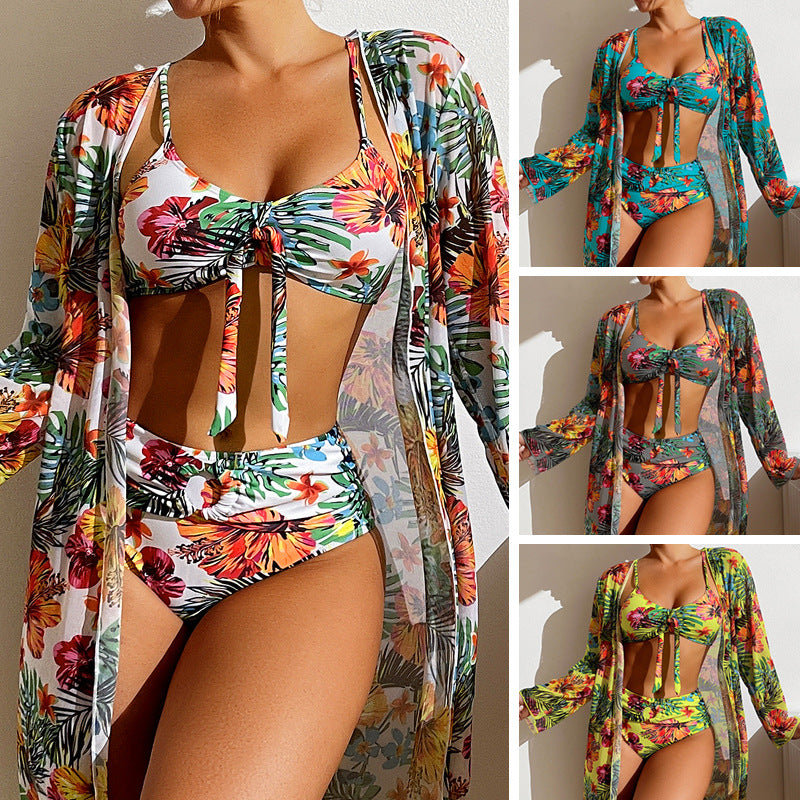 Swimwear Long Sleeved Blouse Three Piece Suit - Lena