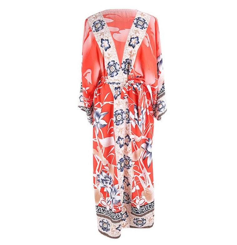 Sexy Loose Cardigan Holiday Sun Protection Shirt Dress