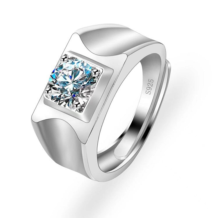 Moissanite Classic Six-claw 1 Karat Open Rings