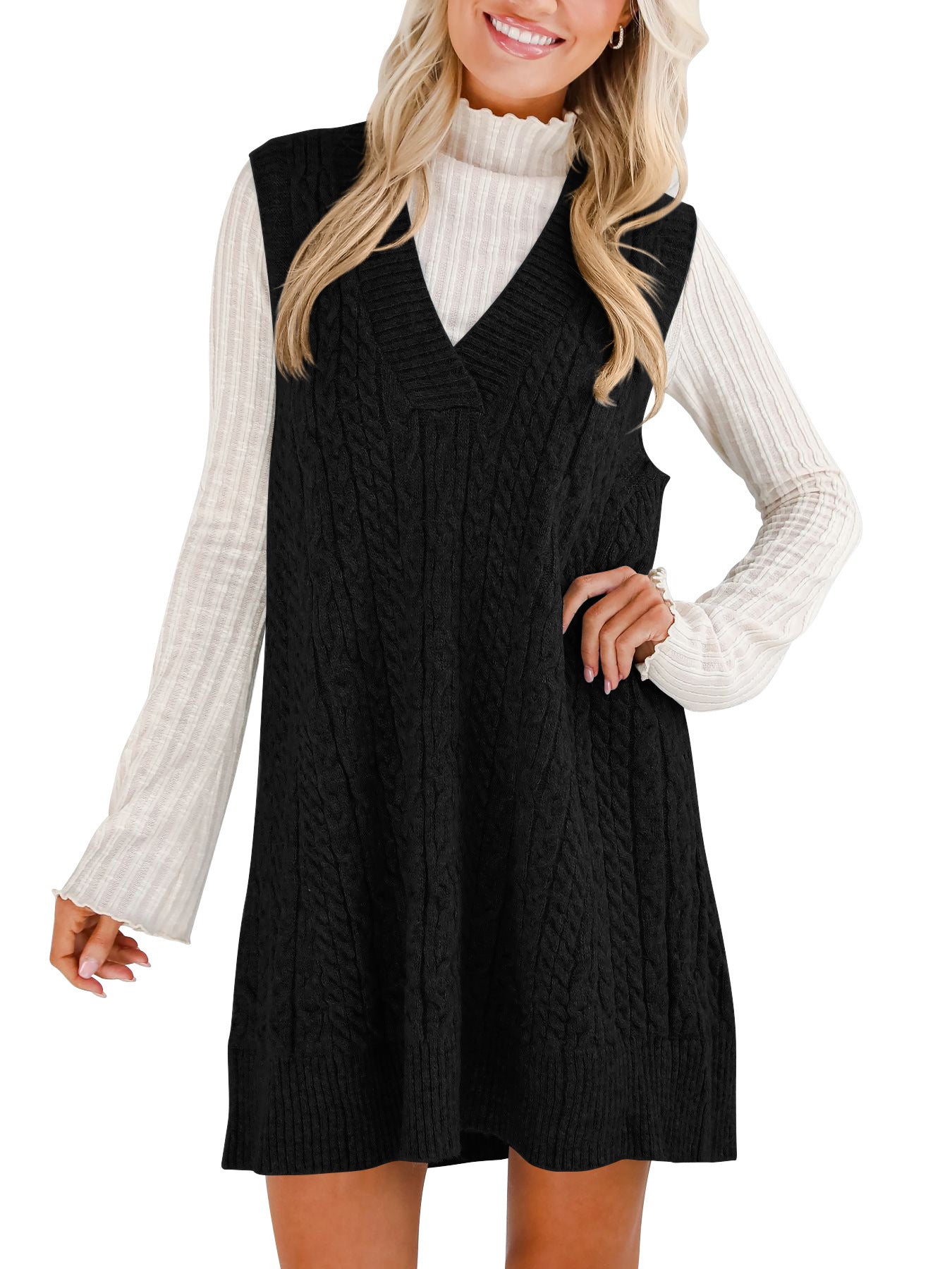 Women's Casual Sweater Suspender Skirt
