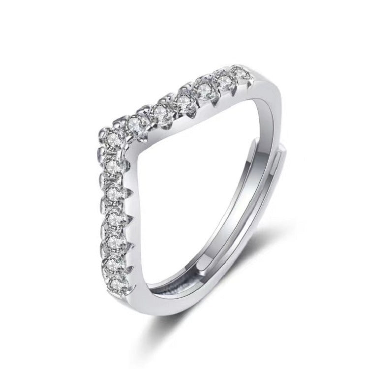 Moissanite Classic Six-claw 1 Karat Open Rings