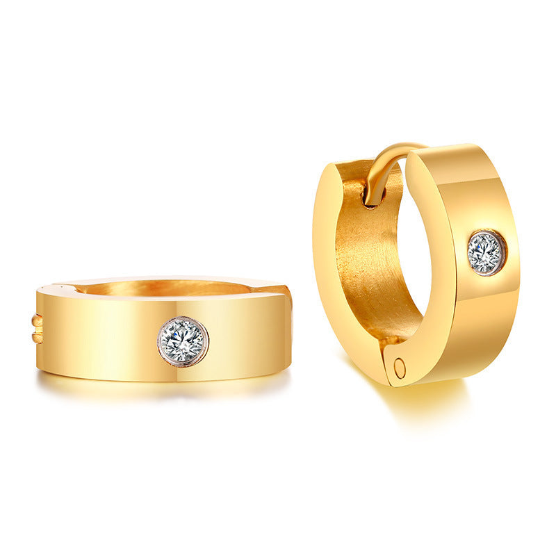 Men's Earrings Earrings Blue Korean Style Simple And Stylish Women's Earrings Hoop Earrings