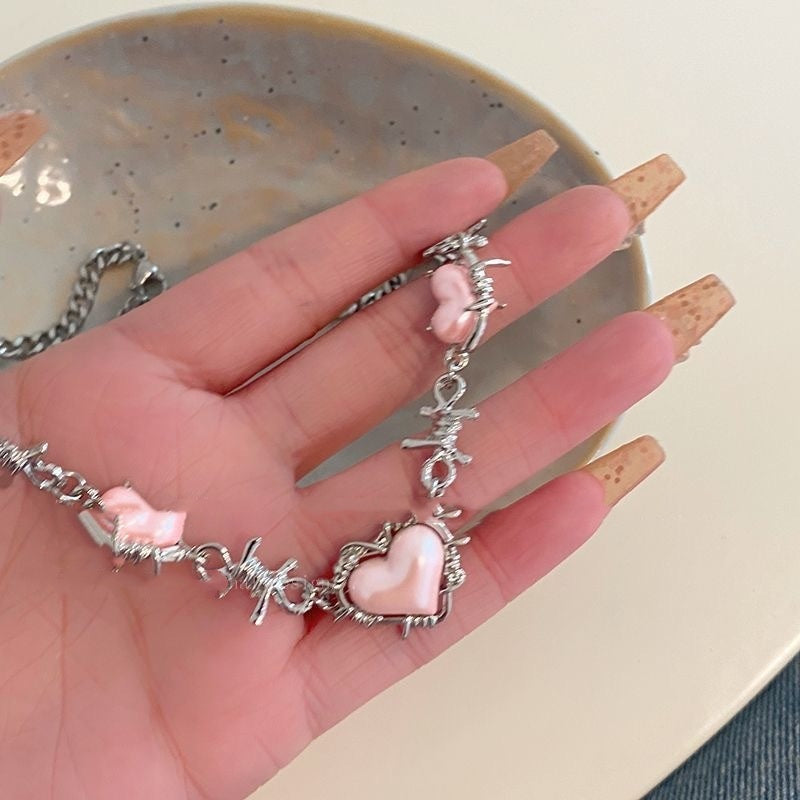 Sweet Cool Thorn Heart Necklace For Women