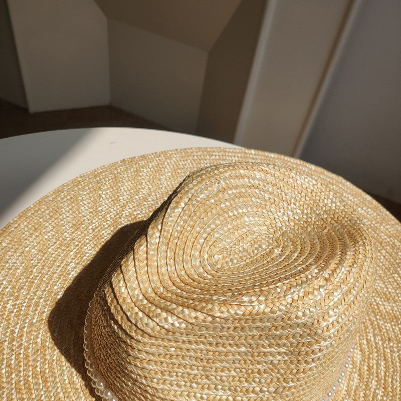 French Pearl Chain Straw hat - Lena