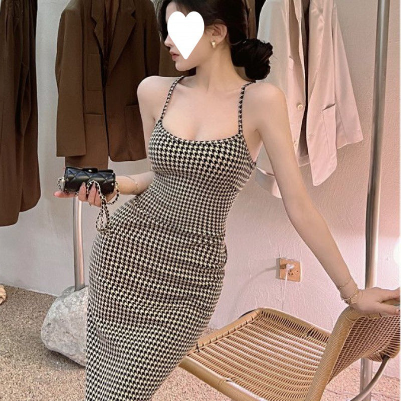 Women's Cross Strap Sexy Backless Dress