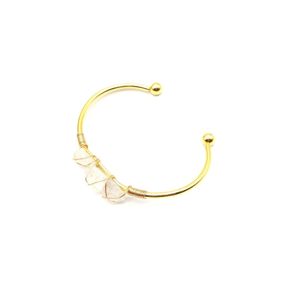 Natural Raw Gemstone Crystal Winding Handmade Braided Bracelets